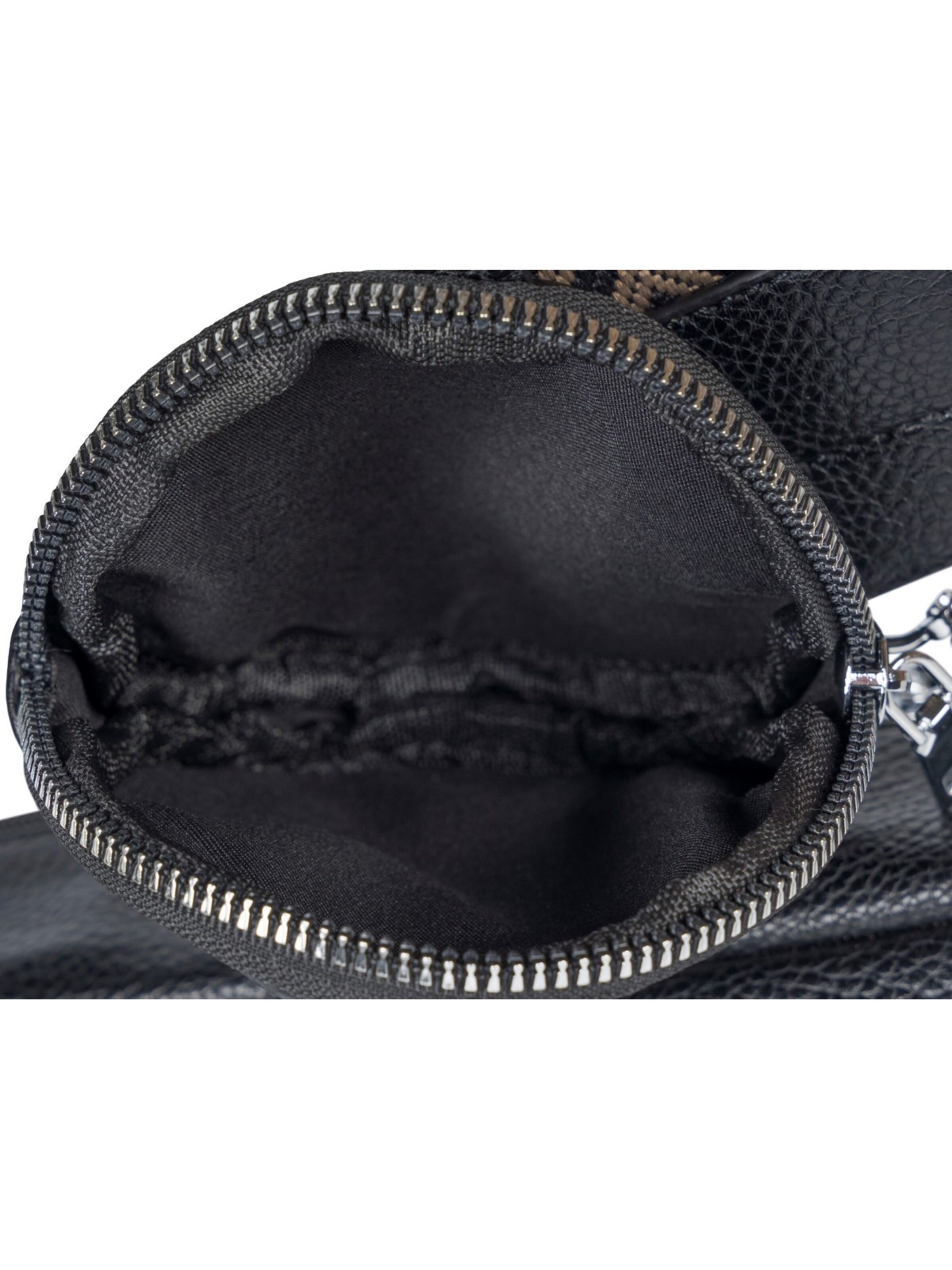 styleBREAKER Crossbody bag '2-Teiliges Set Halbmond Crossbody Bag' in Black