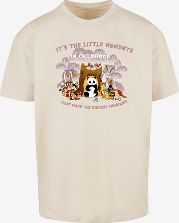 F4NT4STIC Shirt 'Heroes of Childhood Tao Tao Childhood Memories' in Beige: voorkant