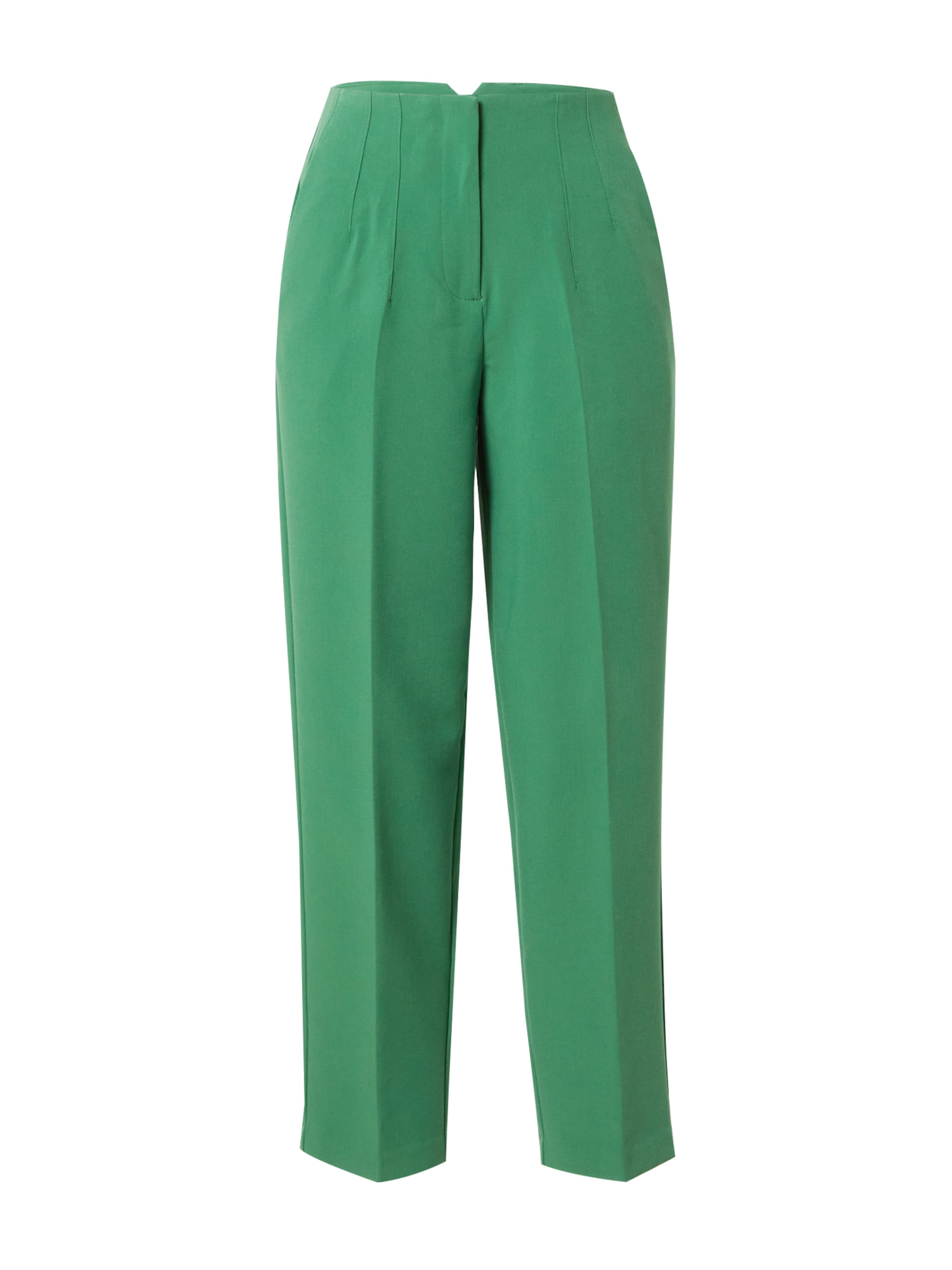 LA STRADA UNICA Regular Trousers with creases 'CAVA' in Green: front