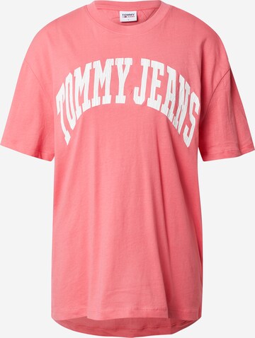 Tommy Jeans Shirt in Roze: voorkant