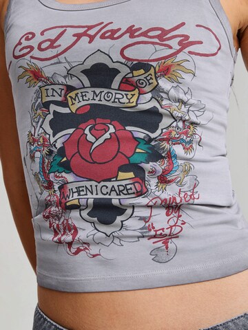 Ed Hardy Overdel 'In Memory Of When I Cared' i grå