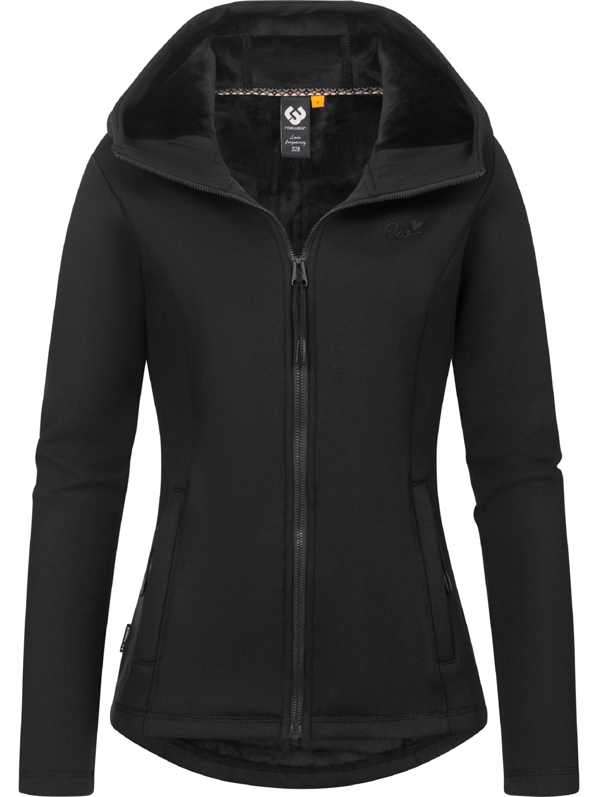 Ragwear Sweatjacke 'Lyshka' in Schwarz: Vorderseite