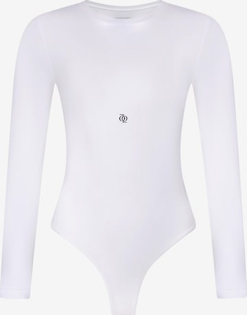 GOD SAVE QUEENS Body 'Second Skin Long Sleeve Crew-Neck Bodysuit' w kolorze beżowy: przód