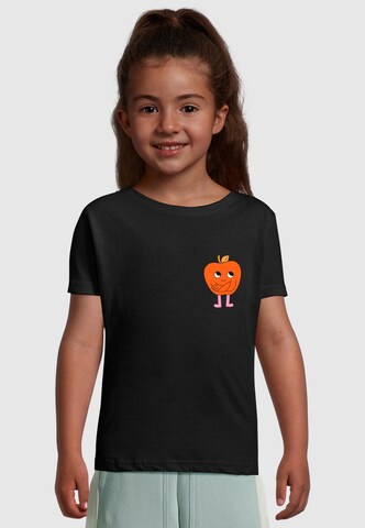 Merchcode T-Shirt 'Apple' in Schwarz: Vorderseite