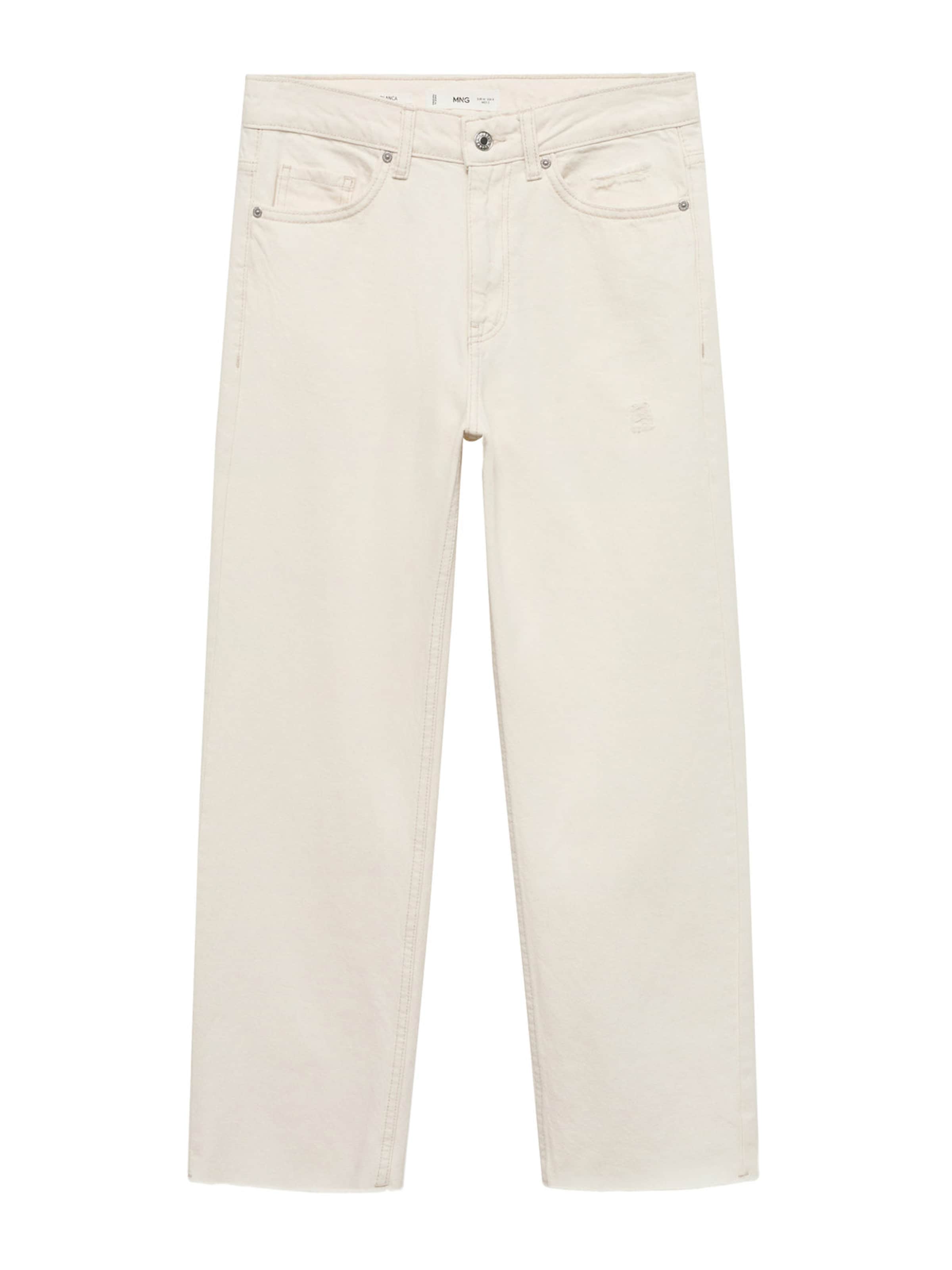 MANGO regular Jeans 'BLANCA' i hvid: forside
