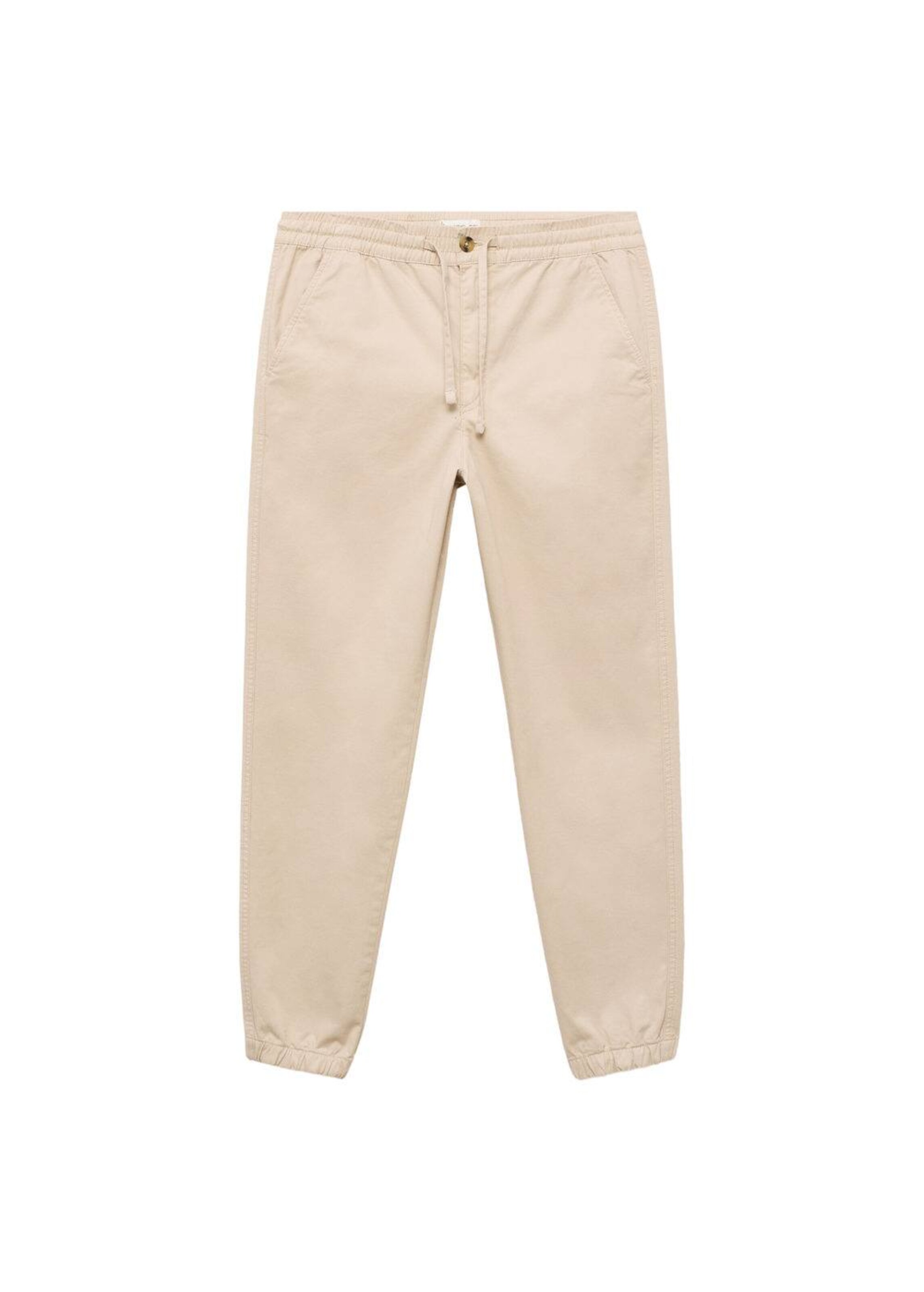 MANGO TEEN Regular Pants in Beige: front