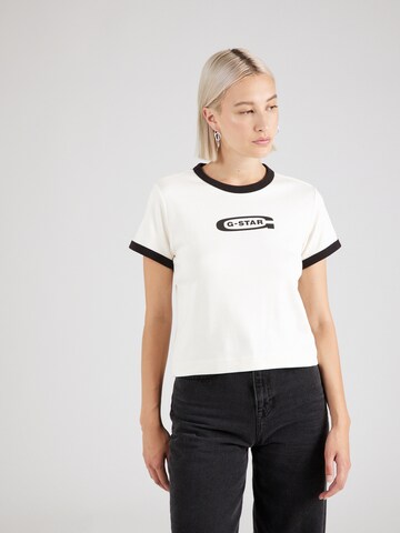 T-shirt G-Star RAW en blanc : devant