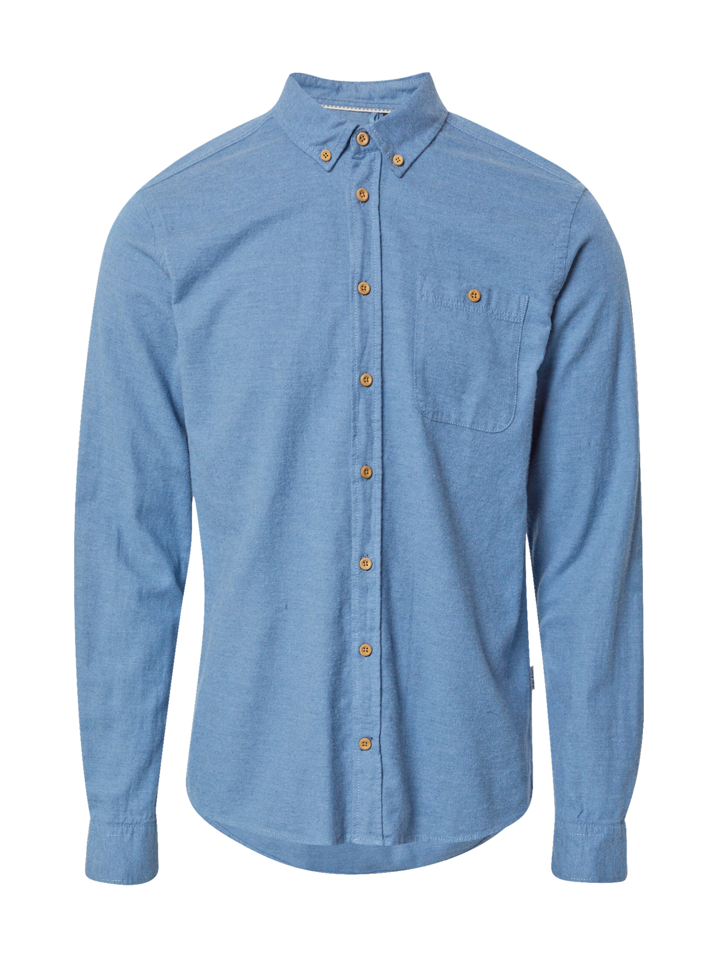 Coupe regular Chemise BLEND en bleu : devant