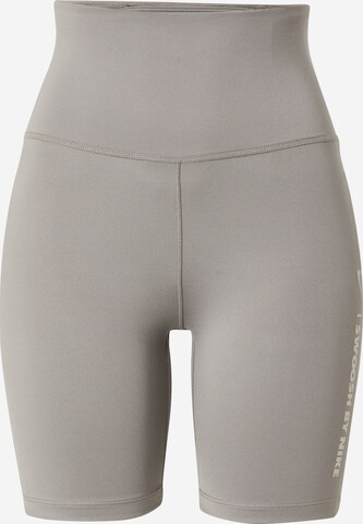 NIKE Skinny Sportbroek 'ONE' in Grijs: voorkant