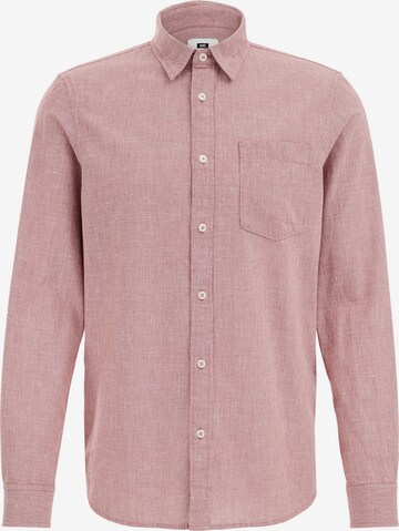 WE Fashion Button Up Shirt in Red: front