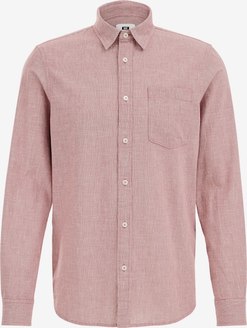 WE Fashion Button Up Shirt in Red: front