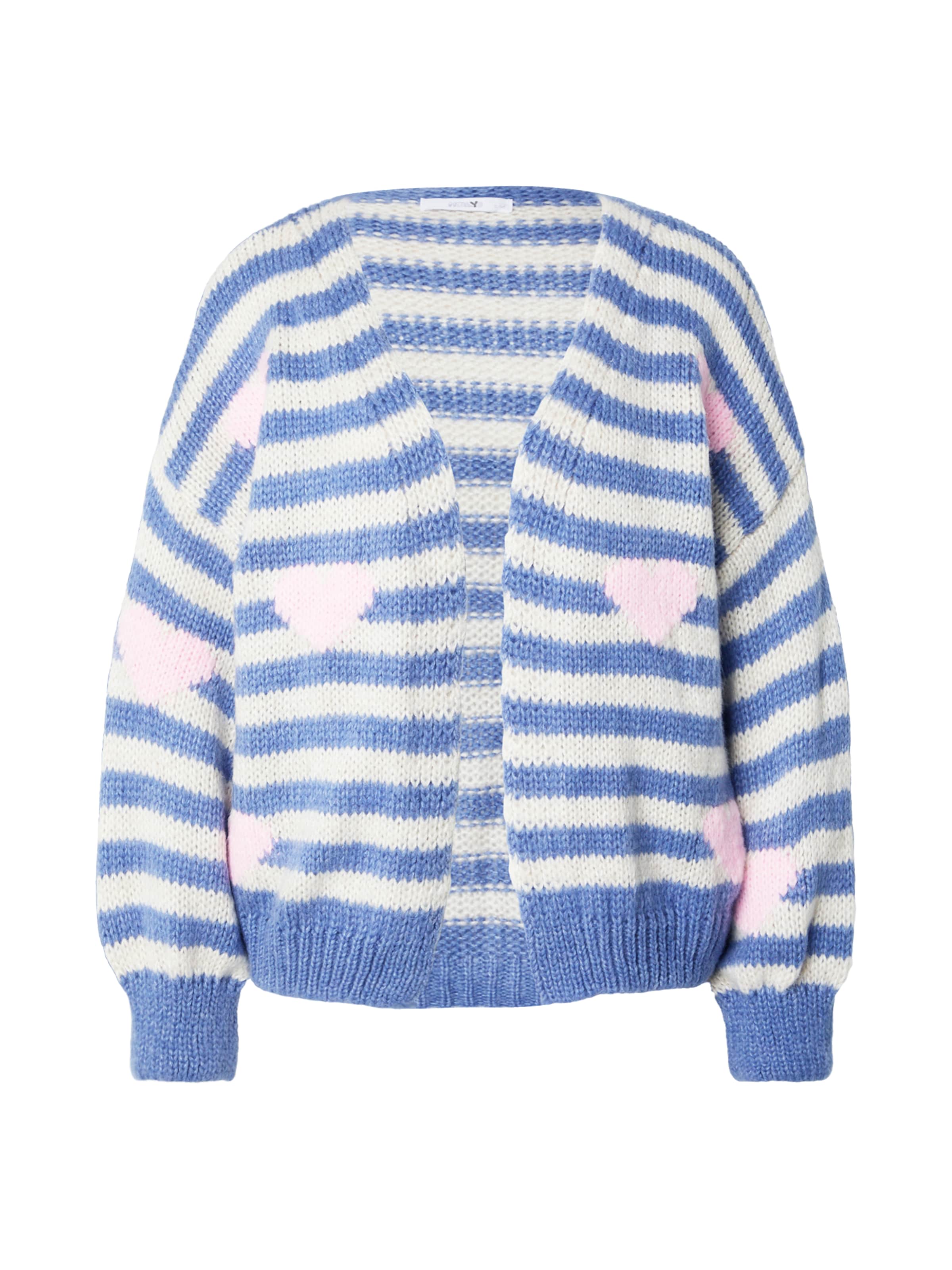 Hailys Cardigan 'Ka44rena' i XS-S i royalblå / pastelpink / hvid, Produktvisning