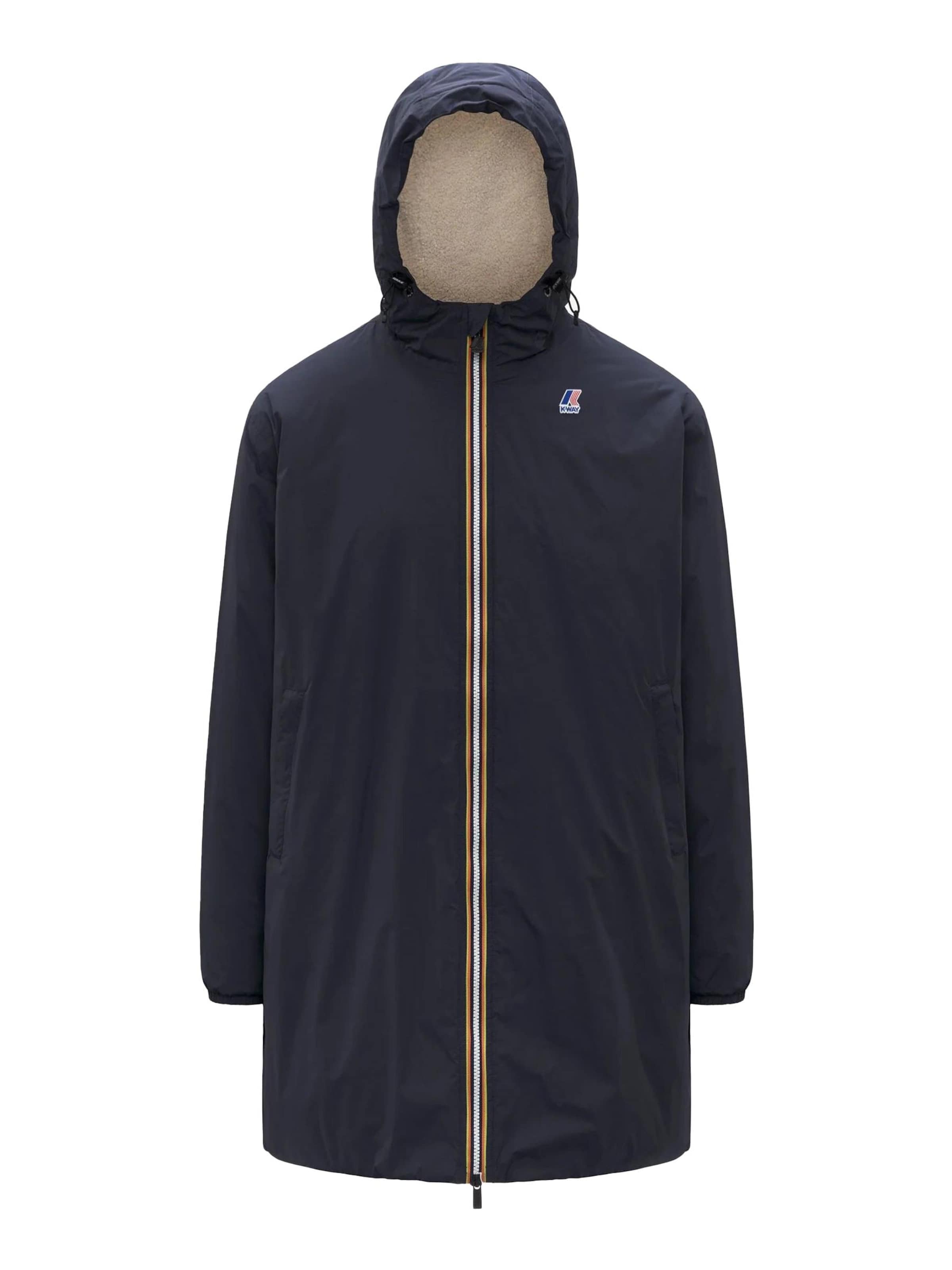 K-Way Winterjas 'LE VRAI 4.0 EIFFEL EAST ORSETTO GIUBBINO' in Blauw: voorkant