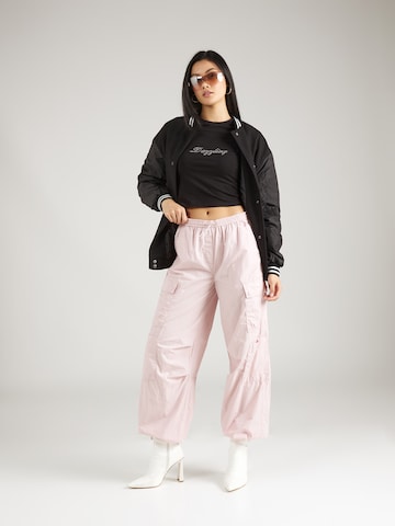 Tally Weijl Tapered Cargo Pants in Pink