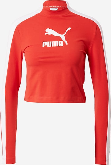 PUMA T-shirt en rouge / blanc, Vue avec produit