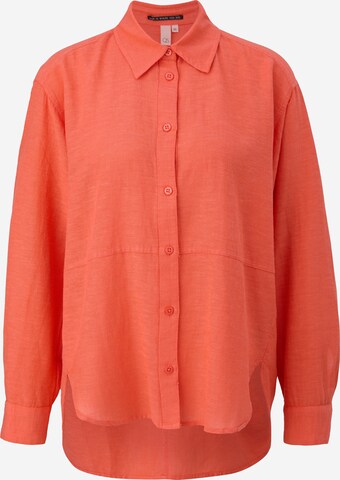 QS Blouse in Oranje: voorkant