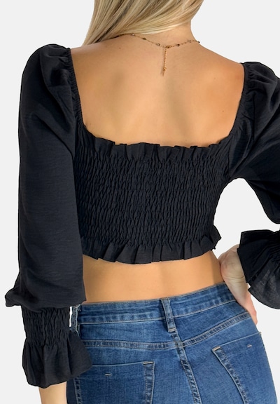 Elara Blouse in de kleur Zwart, Productweergave