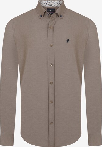 DENIM CULTURE - Ajuste regular Camisa ' FYODOR ' en beige: frente