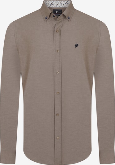 DENIM CULTURE Camisa ' FYODOR ' en beige moteado / azul oscuro, Vista del producto