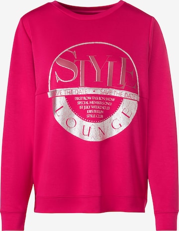 Sweat-shirt heine en rose : devant