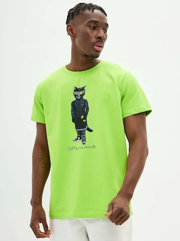 Maglietta 'Sport Cat' di Cat e Lolette in verde