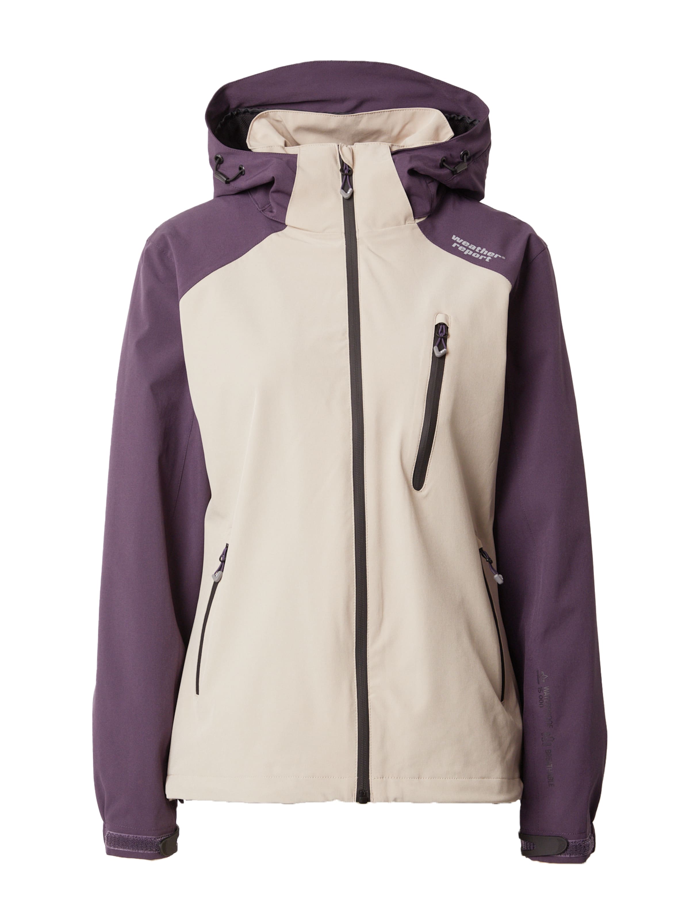 Giacca per outdoor 'Camelia' di Weather Report in beige: frontale