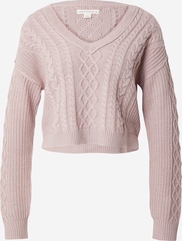 AÉROPOSTALE Sweater in Purple: front