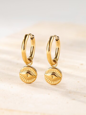 Hey Happiness Oorbel 'Evil Eye' in Goud