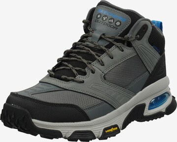 SKECHERS Lace-Up Boots in Grey: front