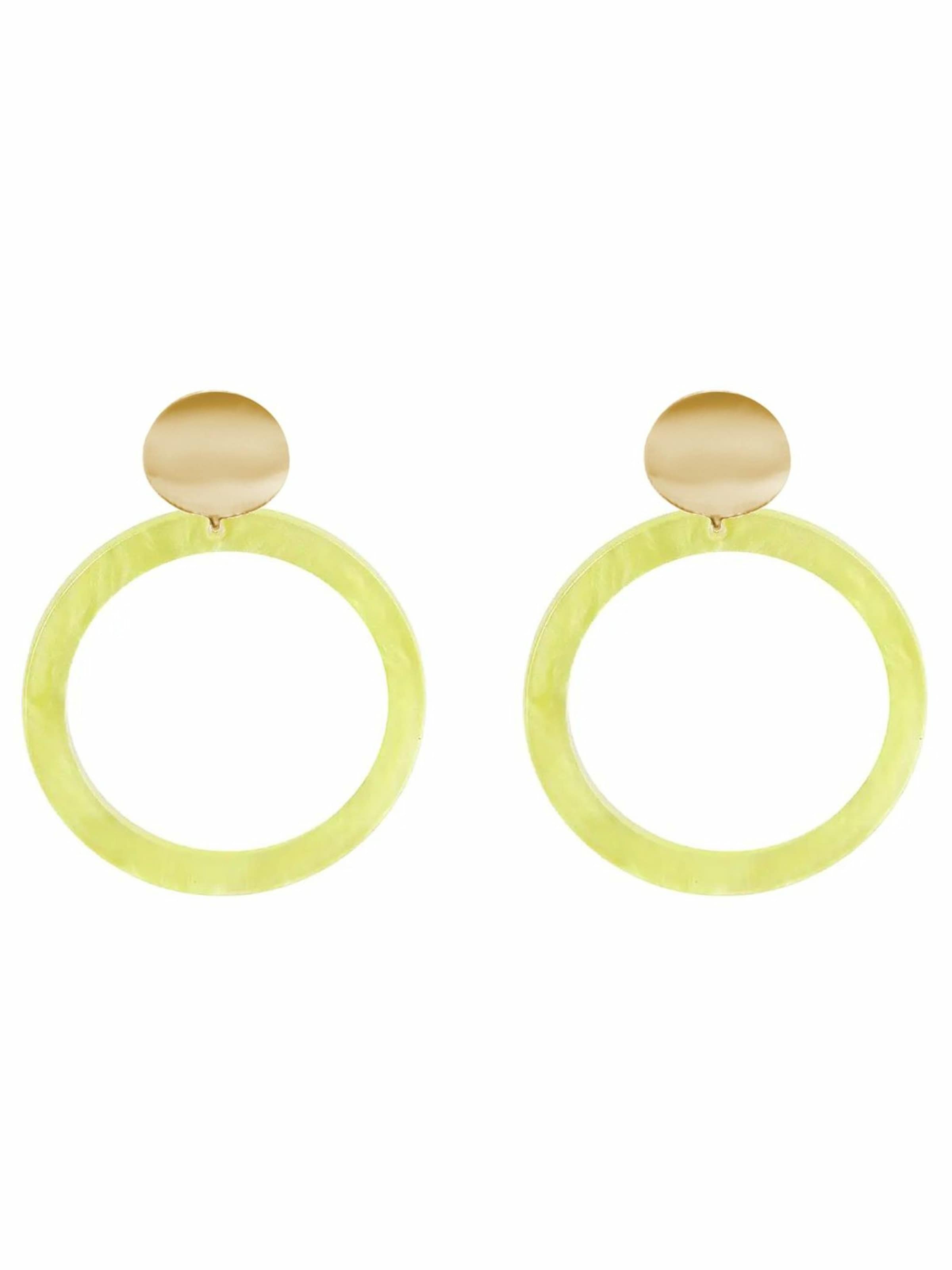 Gemshine Ohrhänger 'GOLDEN' in Gold: Vorderseite