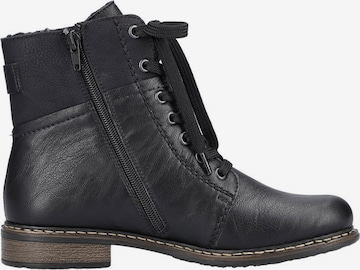 Rieker Lace-Up Ankle Boots in Black