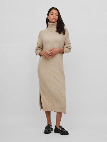 VILA Knitted dress 'Ril' in Beige: front