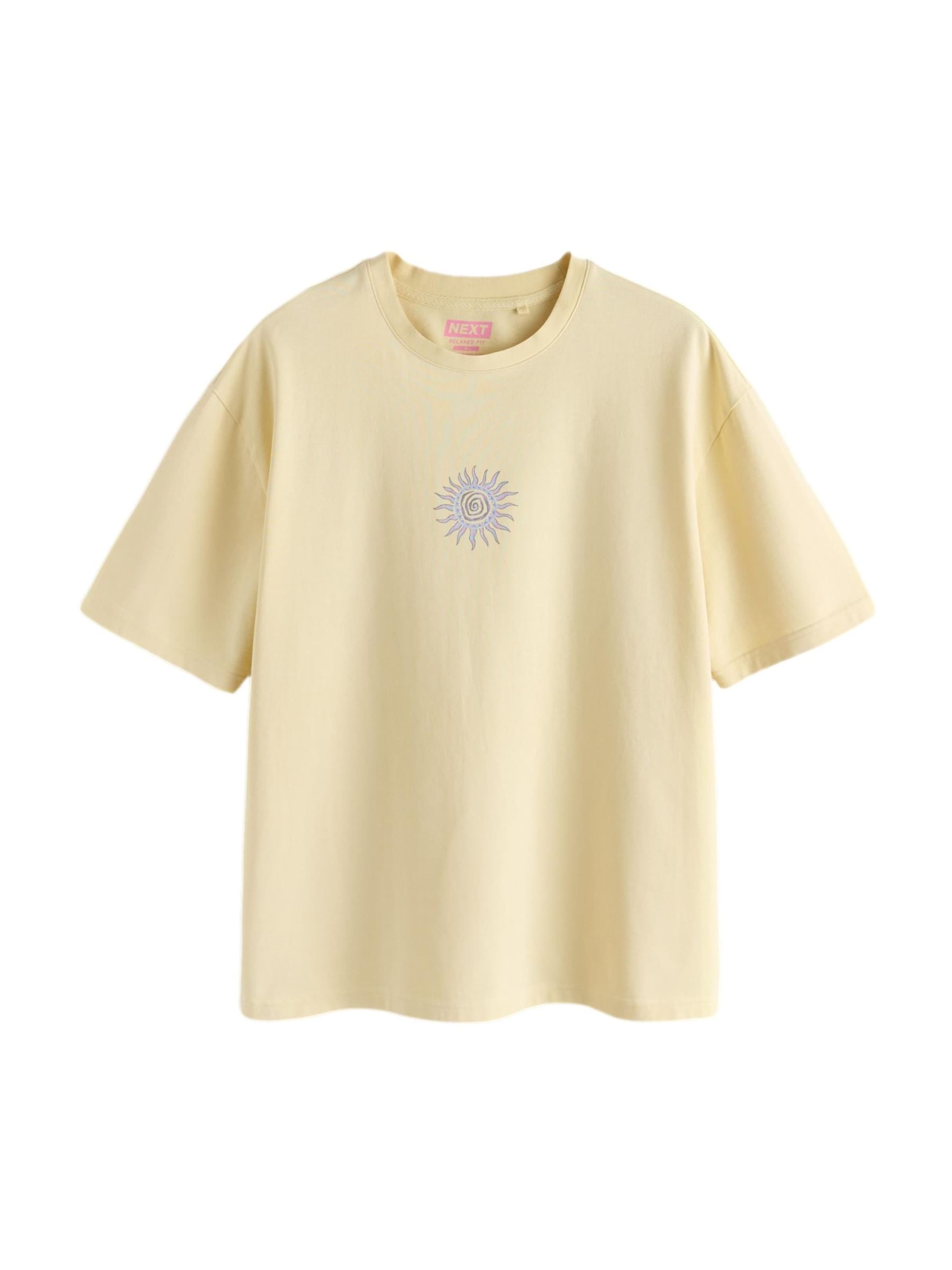 Maglietta in XXXL Next di colore blu chiaro / giallo pastello / sambuco / rosa antico, Visualizzazione prodotti