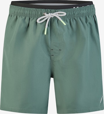 Happy Shorts Zwemshorts 'Double Waistband' in Groen: voorkant