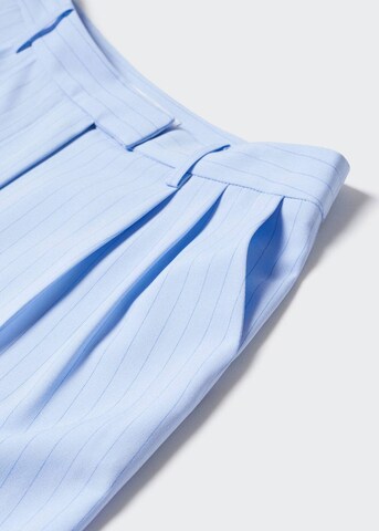 MANGO Regular Pleated Pants 'Nube' in Blue