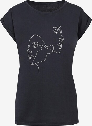 Mister Tee Shirt 'One Line' in Blauw: voorkant