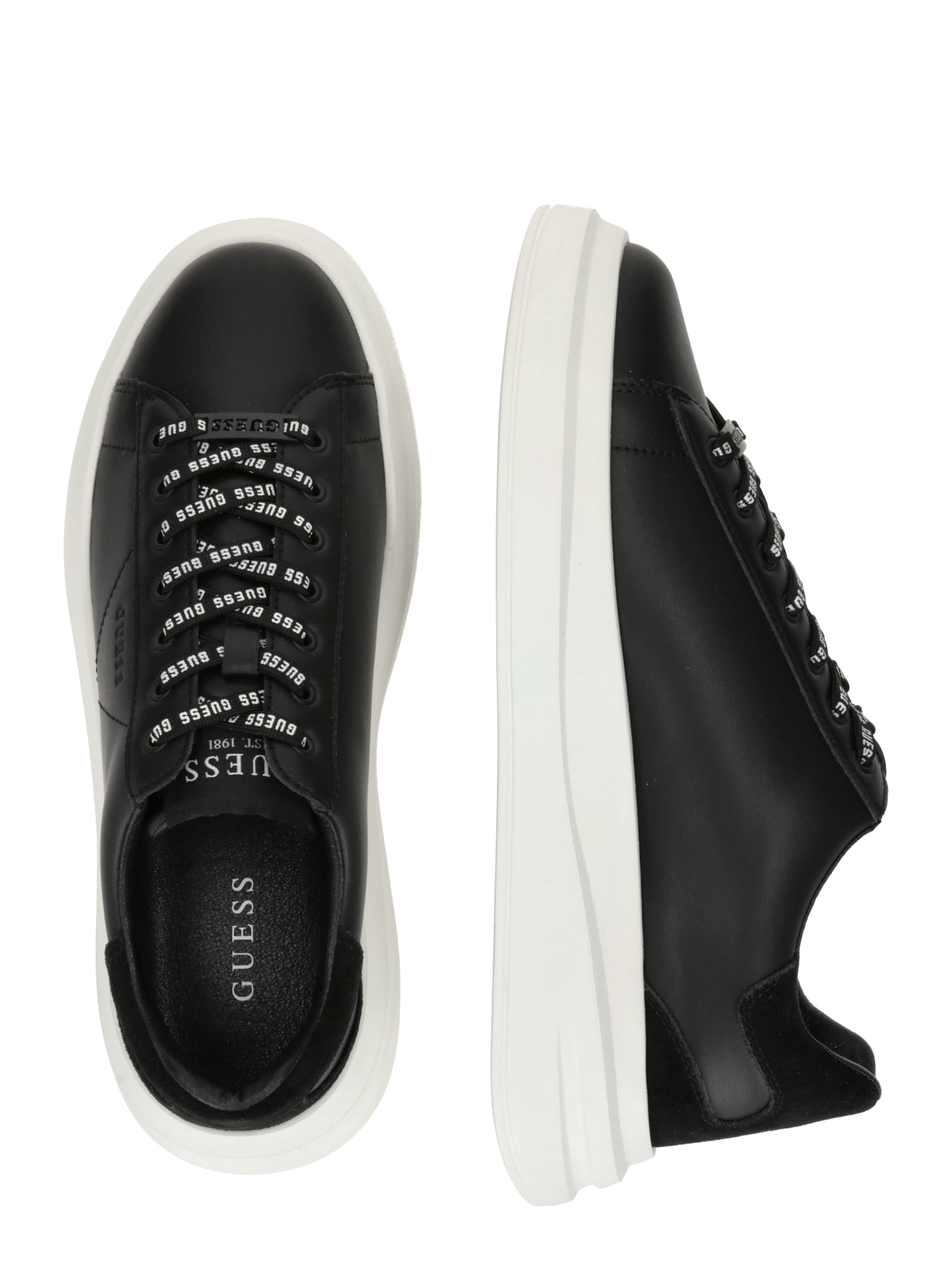 melns GUESS Zemie brīvā laika apavi 'Elba'