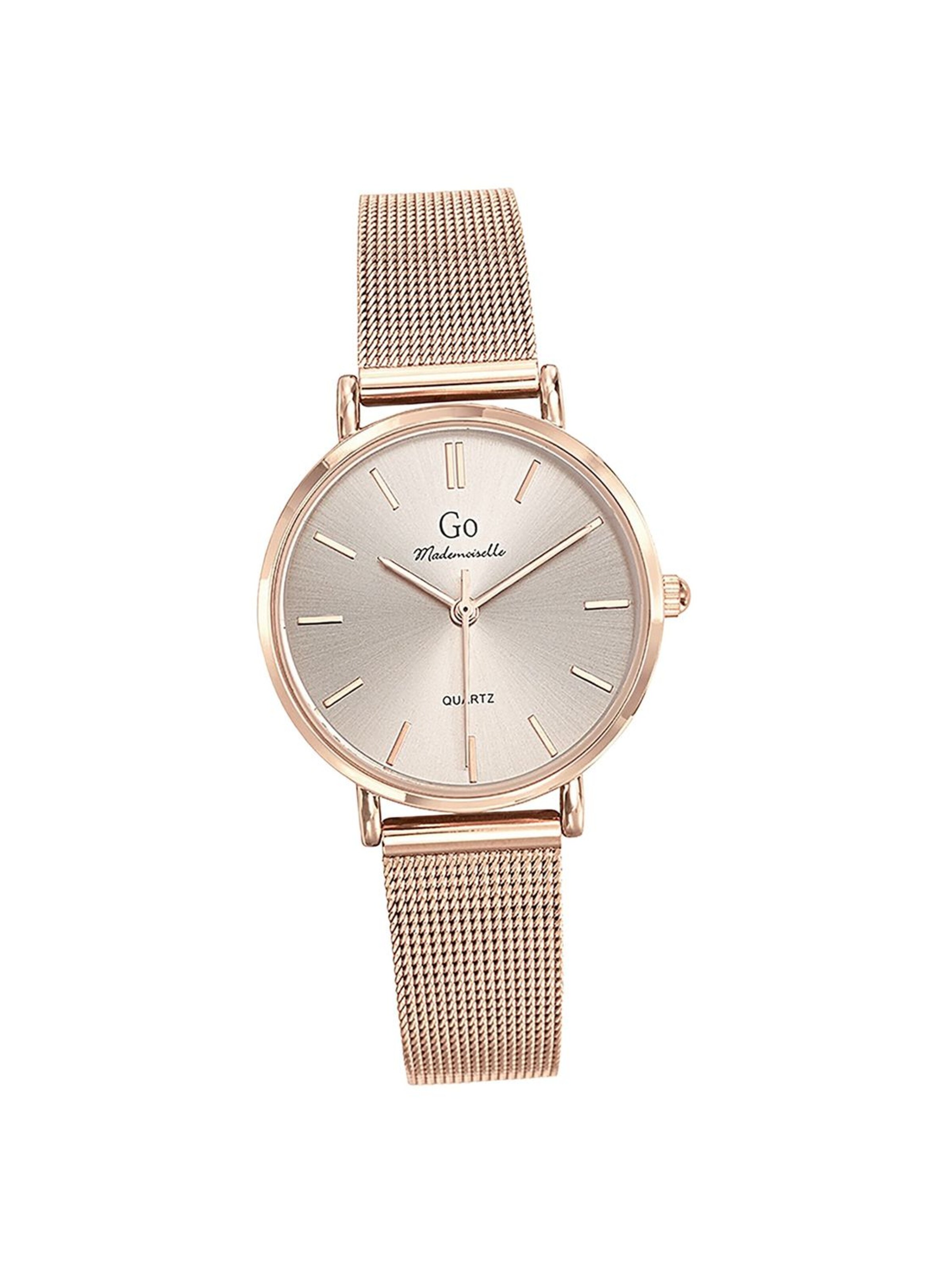 GO GirlOnly - Reloj analógico en oro: frente