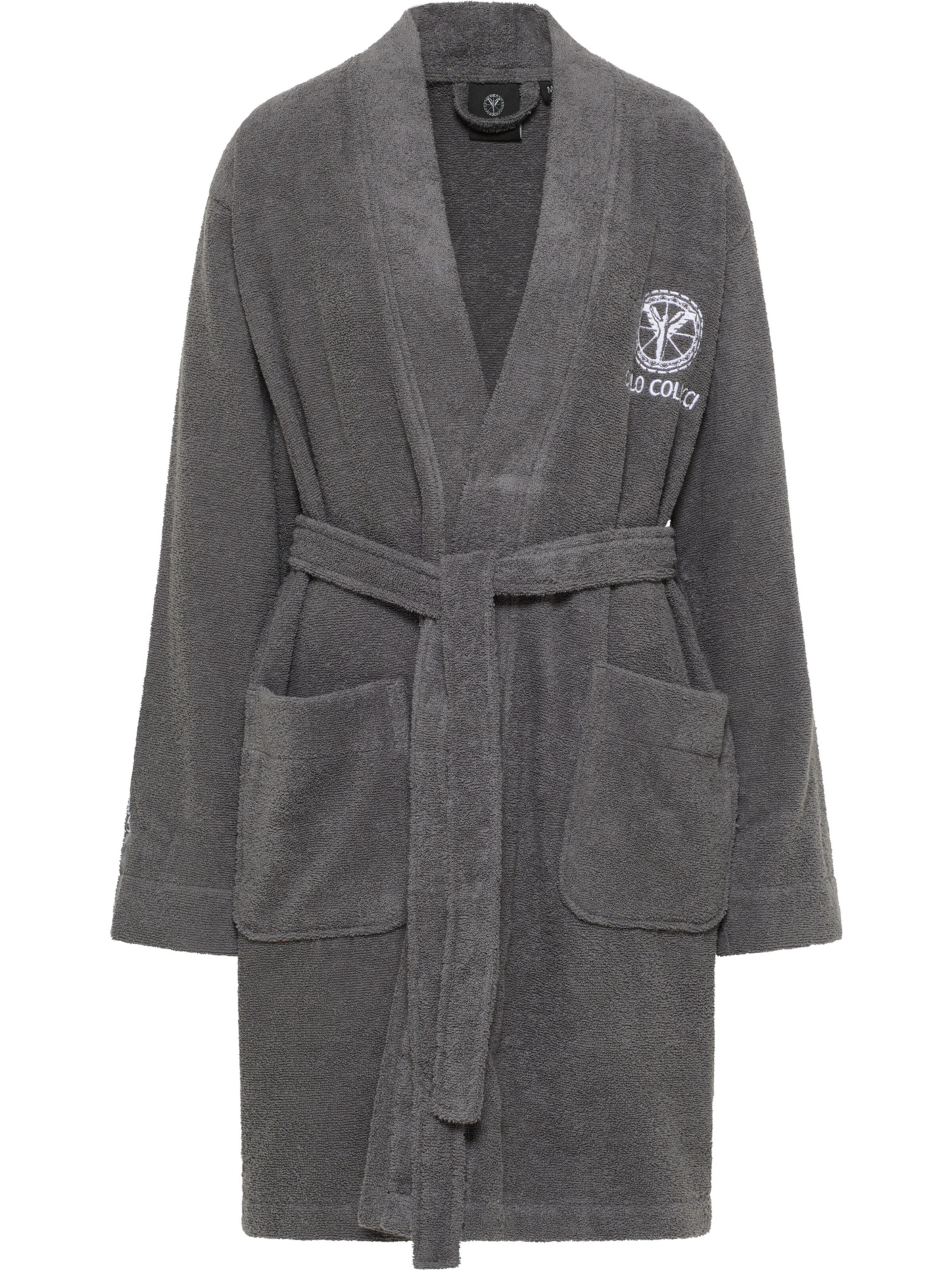 Carlo Colucci Bathrobe short 'Vita' in Grey: front