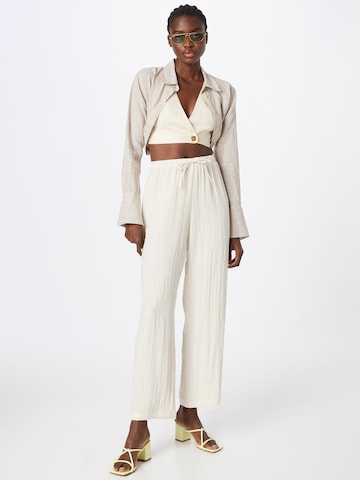 Monki Wide Leg Hose in Weiß