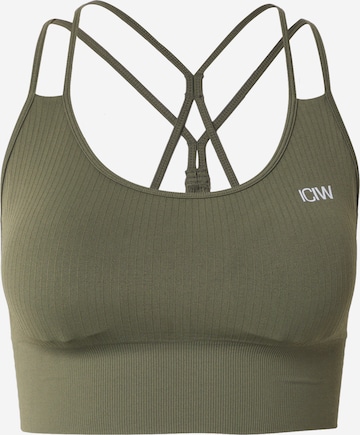 ICANIWILL Sport-BH in Grün: Vorderseite