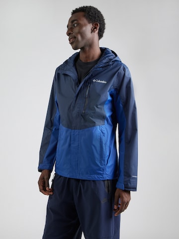 COLUMBIA - Chaqueta de montaña 'Pouring Adventure' en azul: frente