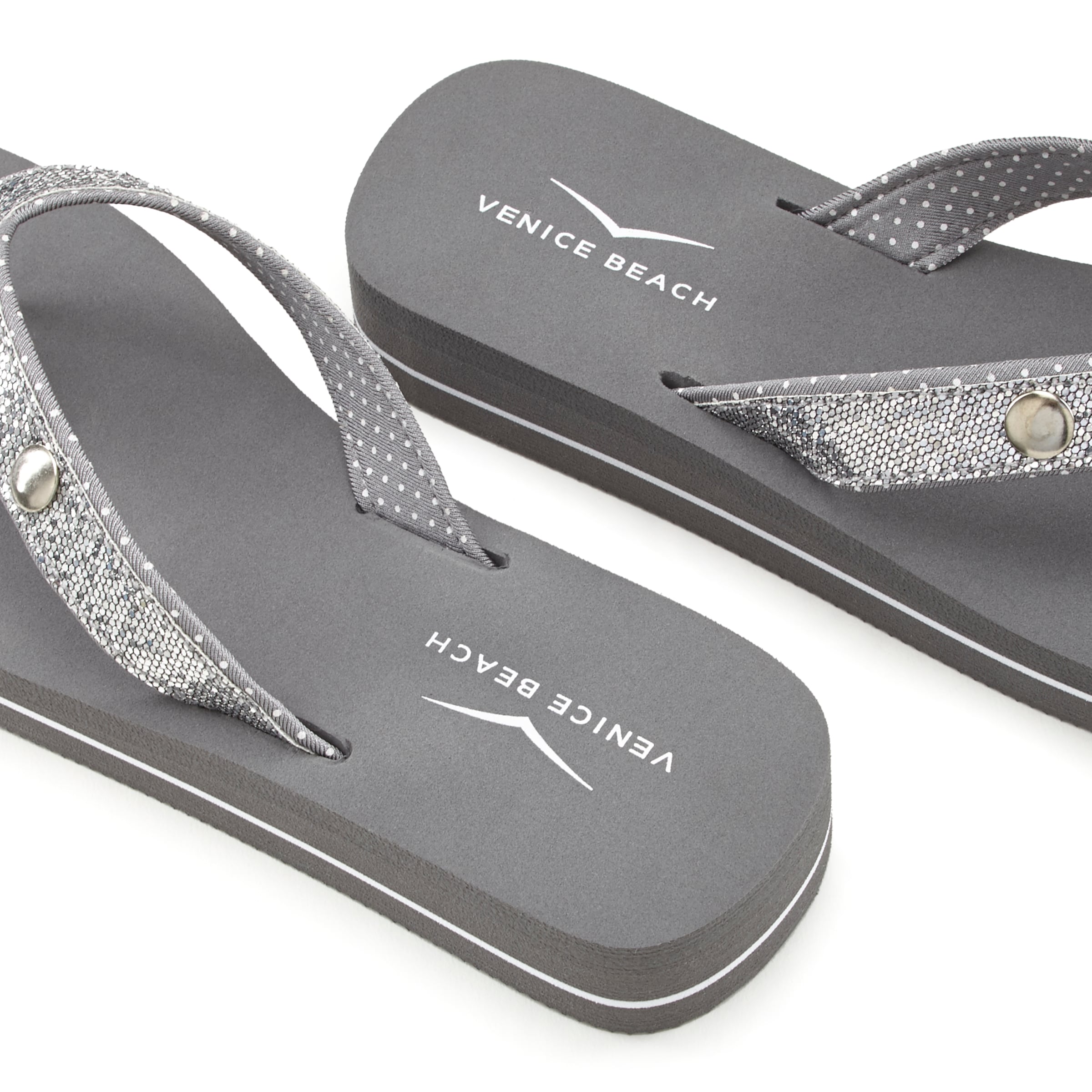 VENICE BEACH T-bar sandals in Silver