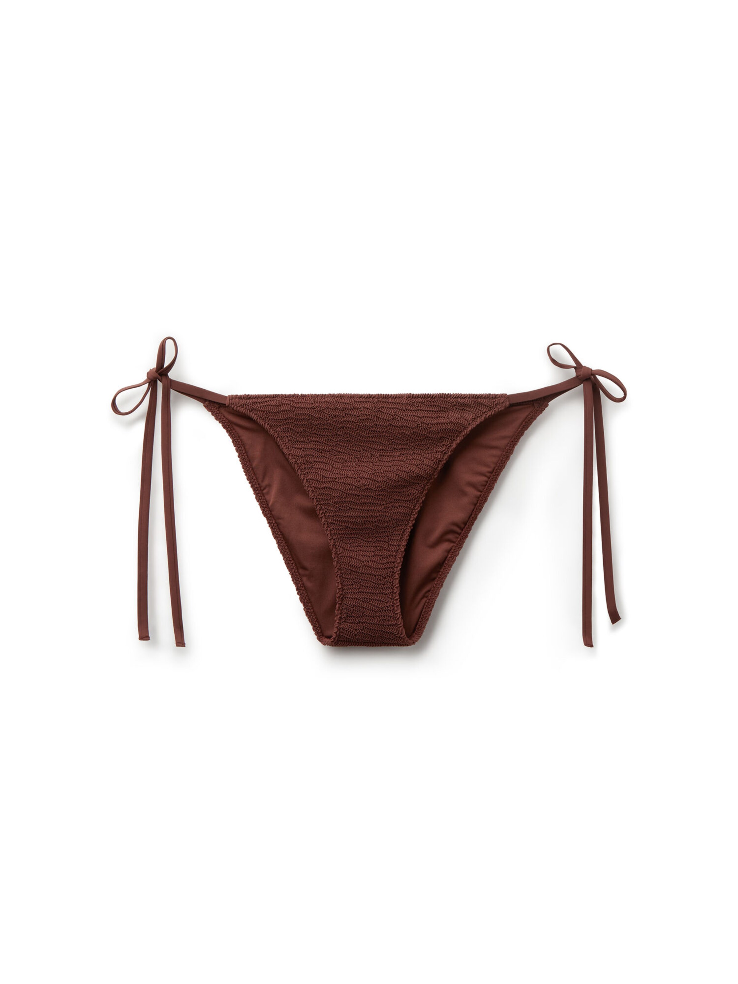 CALZEDONIA Bikinihose 'Crinkle Waves' in Braun: Vorderseite