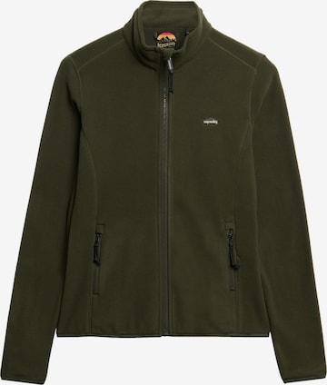 Veste en polaire Superdry en vert : devant