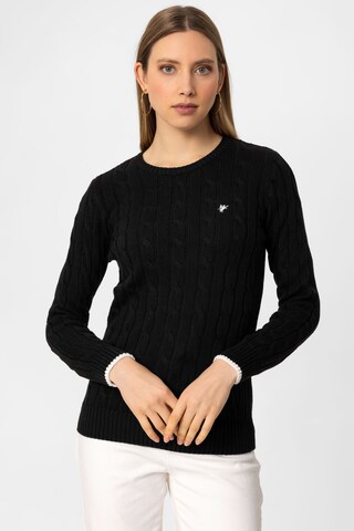 DENIM CULTURE Sweater 'KENDALL' in Black: front