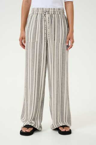 Kaffe Loosefit Broek 'KAmilia' in Beige: voorkant