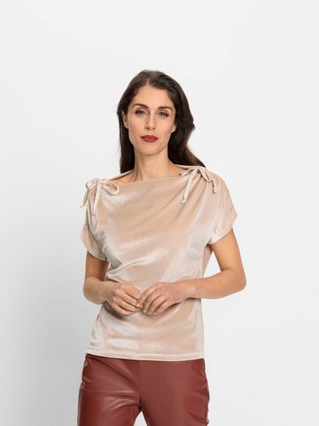 Maglietta di heine in beige: frontale
