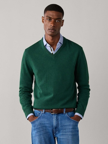 Hackett London Trui in Groen: voorkant