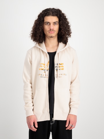 ALPHA INDUSTRIES Sweatshirt in White: front